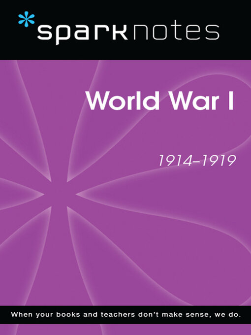 Title details for World War I (SparkNotes History Note) by SparkNotes - Wait list